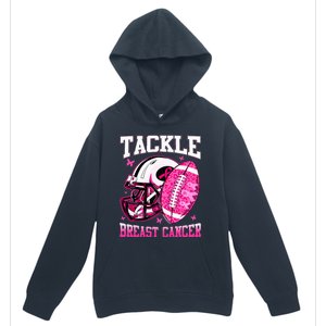 Tackle Breast Cancer Awareness Pink Ribbon Football Urban Pullover Hoodie