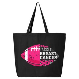 Tackle Breast Cancer Awareness Support Football Pink Ribbon 25L Jumbo Tote