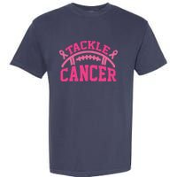 Tackle Breast Cancer Awareness Football Pink Ribbon Garment-Dyed Heavyweight T-Shirt