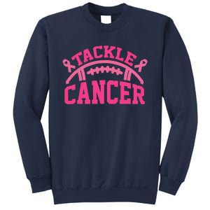 Tackle Breast Cancer Awareness Football Pink Ribbon Sweatshirt