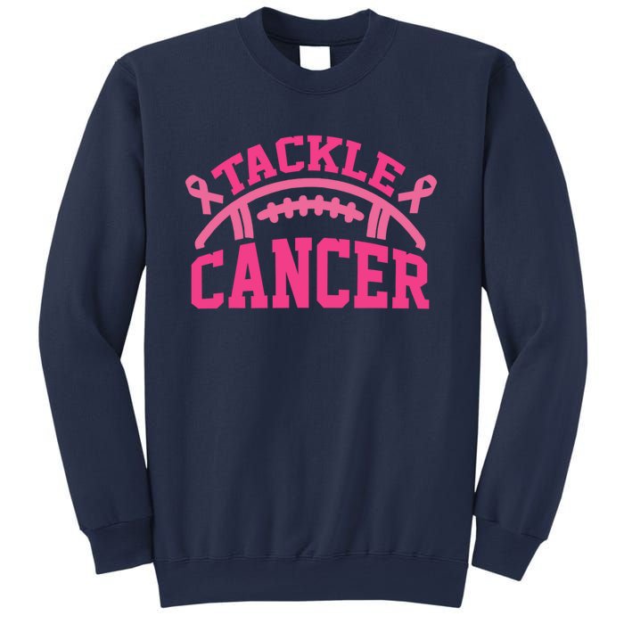 Tackle Breast Cancer Awareness Football Pink Ribbon Sweatshirt