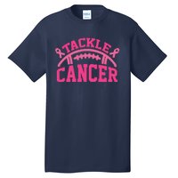 Tackle Breast Cancer Awareness Football Pink Ribbon Tall T-Shirt