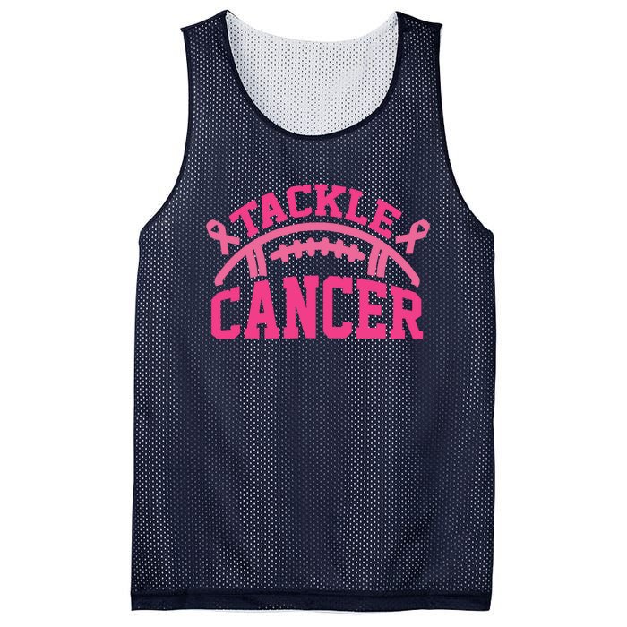 Tackle Breast Cancer Awareness Football Pink Ribbon Mesh Reversible Basketball Jersey Tank