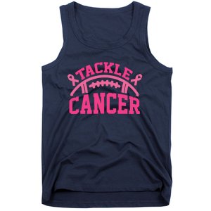 Tackle Breast Cancer Awareness Football Pink Ribbon Tank Top