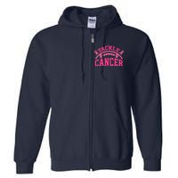 Tackle Breast Cancer Awareness Football Pink Ribbon Full Zip Hoodie