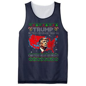 Trump Better Coverage Than 5g Ugly Christmas Sweater Xmas Mesh Reversible Basketball Jersey Tank