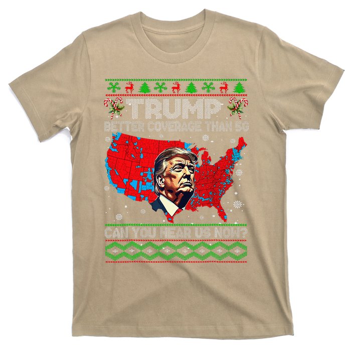 Trump Better Coverage Than 5g Ugly Christmas Sweater Xmas T-Shirt