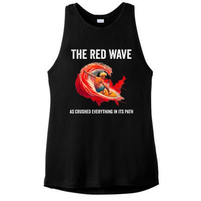 Trump Better Coverage Than 5g Can You Hear Us Now Red Wave Ladies PosiCharge Tri-Blend Wicking Tank