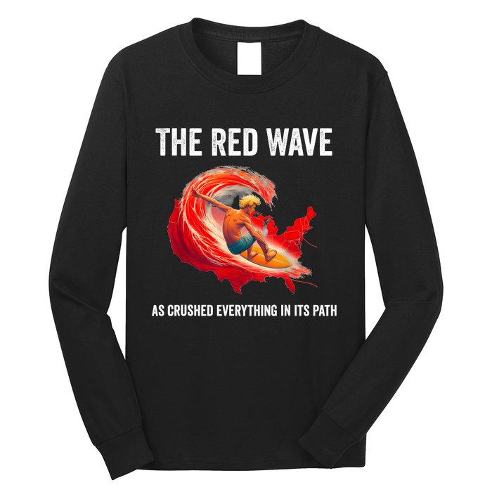 Trump Better Coverage Than 5g Can You Hear Us Now Red Wave Long Sleeve Shirt