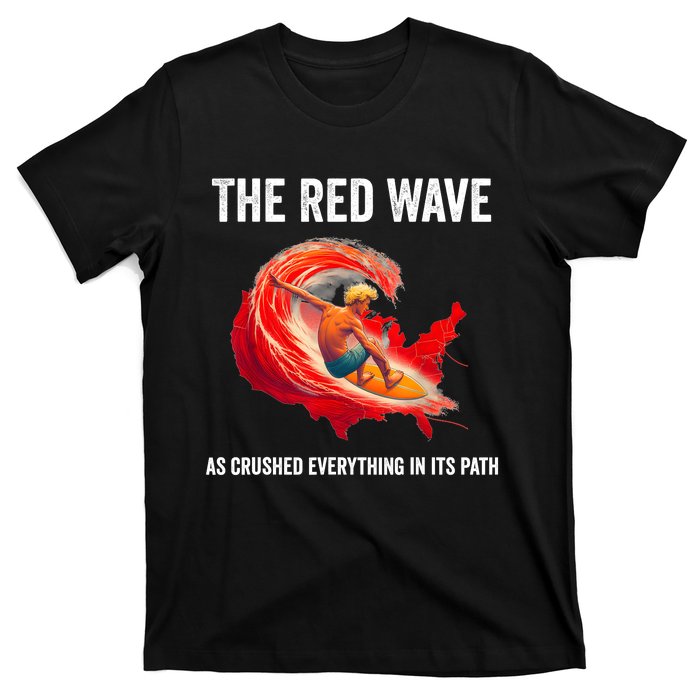 Trump Better Coverage Than 5g Can You Hear Us Now Red Wave T-Shirt