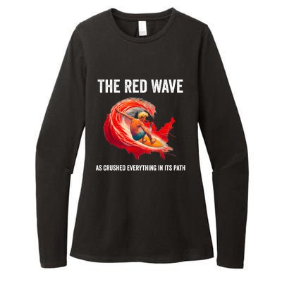 Trump Better Coverage Than 5g Can You Hear Us Now Red Wave Womens CVC Long Sleeve Shirt