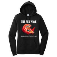 Trump Better Coverage Than 5g Can You Hear Us Now Red Wave Women's Pullover Hoodie