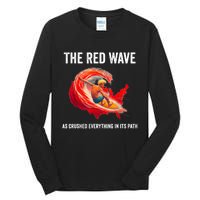 Trump Better Coverage Than 5g Can You Hear Us Now Red Wave Tall Long Sleeve T-Shirt