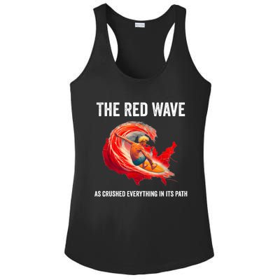 Trump Better Coverage Than 5g Can You Hear Us Now Red Wave Ladies PosiCharge Competitor Racerback Tank