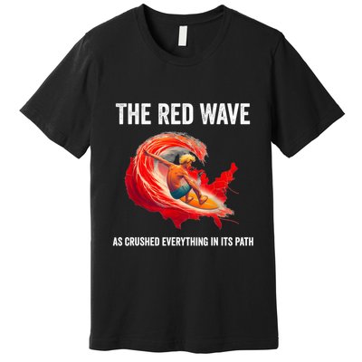 Trump Better Coverage Than 5g Can You Hear Us Now Red Wave Premium T-Shirt