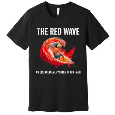 Trump Better Coverage Than 5g Can You Hear Us Now Red Wave Premium T-Shirt