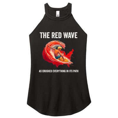 Trump Better Coverage Than 5g Can You Hear Us Now Red Wave Women's Perfect Tri Rocker Tank