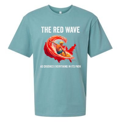 Trump Better Coverage Than 5g Can You Hear Us Now Red Wave Sueded Cloud Jersey T-Shirt