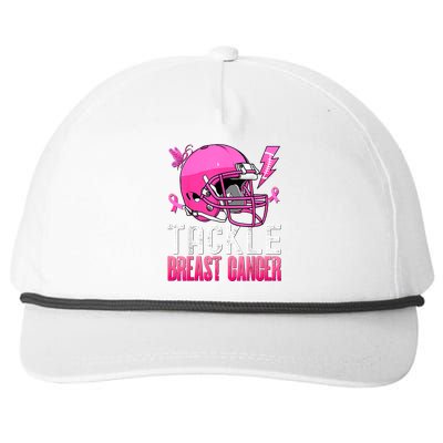 Tackle Breast Cancer Awareness Fighting American Football Snapback Five-Panel Rope Hat