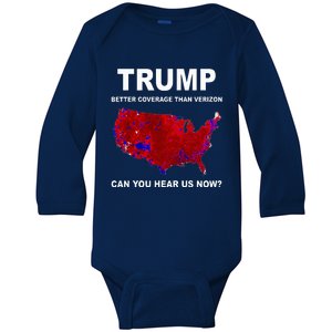 Trump Better Coverage Politics Baby Long Sleeve Bodysuit