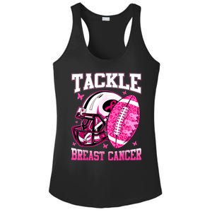 Tackle Breast Cancer Awareness Pink Ribbon Football Boy Kids Ladies PosiCharge Competitor Racerback Tank