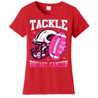 Tackle Breast Cancer Awareness Pink Ribbon Football Boy Kids Women's T-Shirt