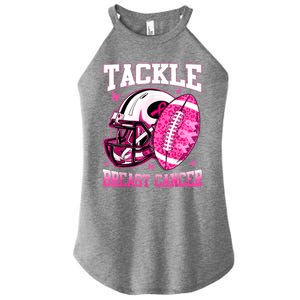 Tackle Breast Cancer Awareness Pink Ribbon Football Boy Kids Women's Perfect Tri Rocker Tank