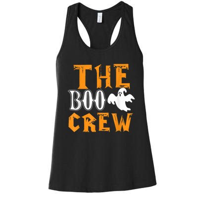 The Boo Crew Lazy Halloween Costume Funny Ghost Spirit Women's Racerback Tank