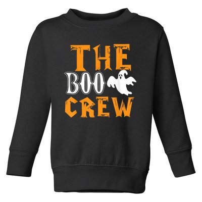 The Boo Crew Lazy Halloween Costume Funny Ghost Spirit Toddler Sweatshirt