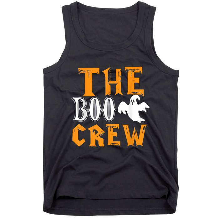 The Boo Crew Lazy Halloween Costume Funny Ghost Spirit Tank Top