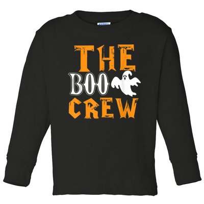 The Boo Crew Lazy Halloween Costume Funny Ghost Spirit Toddler Long Sleeve Shirt