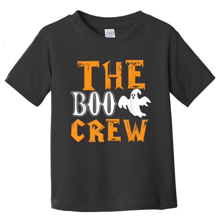 The Boo Crew Lazy Halloween Costume Funny Ghost Spirit Toddler T-Shirt