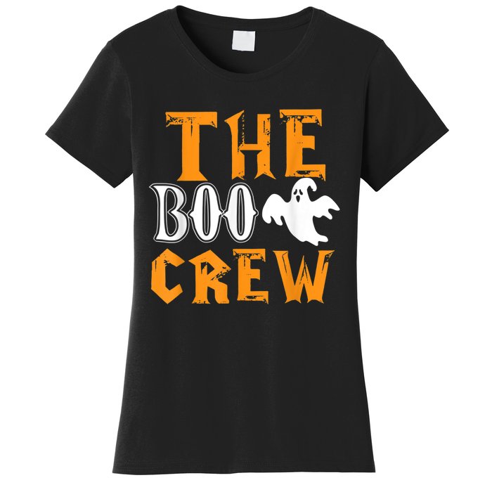 The Boo Crew Lazy Halloween Costume Funny Ghost Spirit Women's T-Shirt