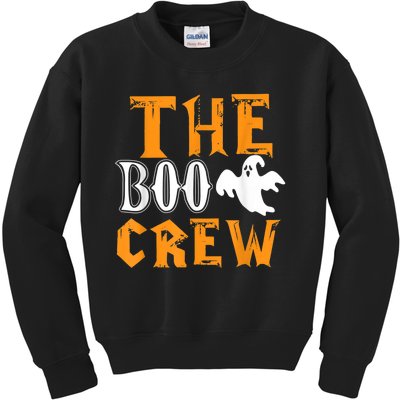 The Boo Crew Lazy Halloween Costume Funny Ghost Spirit Kids Sweatshirt