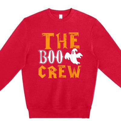 The Boo Crew Lazy Halloween Costume Funny Ghost Spirit Premium Crewneck Sweatshirt