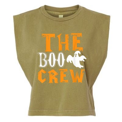 The Boo Crew Lazy Halloween Costume Funny Ghost Spirit Garment-Dyed Women's Muscle Tee