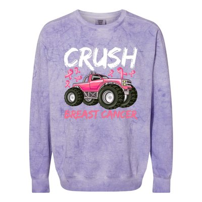 Truck Breast Cancer Awareness For Boys Colorblast Crewneck Sweatshirt