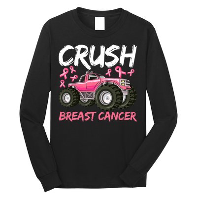 Truck Breast Cancer Awareness For Boys Long Sleeve Shirt