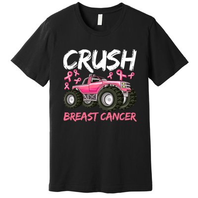 Truck Breast Cancer Awareness For Boys Premium T-Shirt