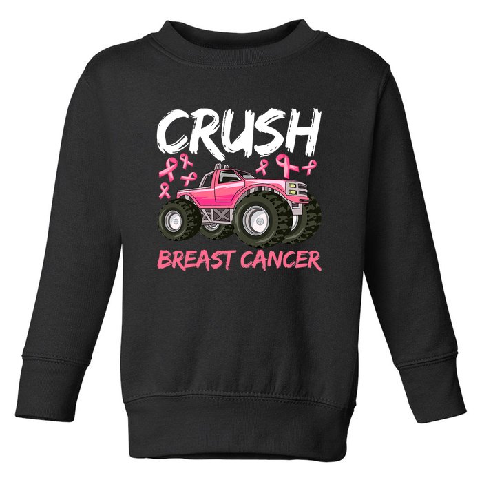 Truck Breast Cancer Awareness For Boys Toddler Sweatshirt