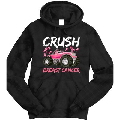 Truck Breast Cancer Awareness For Boys Tie Dye Hoodie