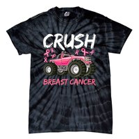 Truck Breast Cancer Awareness For Boys Tie-Dye T-Shirt