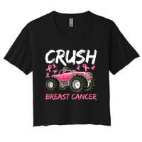 Truck Breast Cancer Awareness For Boys Women's Crop Top Tee