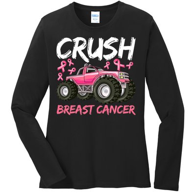 Truck Breast Cancer Awareness For Boys Ladies Long Sleeve Shirt