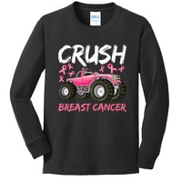 Truck Breast Cancer Awareness For Boys Kids Long Sleeve Shirt