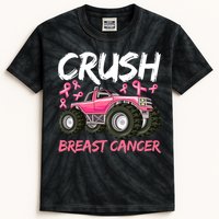 Truck Breast Cancer Awareness For Boys Kids Tie-Dye T-Shirt