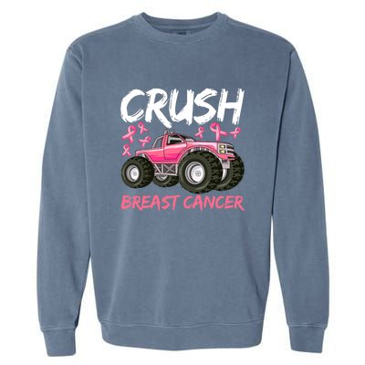 Truck Breast Cancer Awareness For Boys Garment-Dyed Sweatshirt