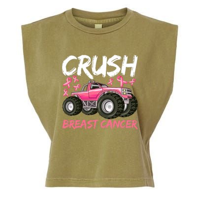 Truck Breast Cancer Awareness For Boys Garment-Dyed Women's Muscle Tee