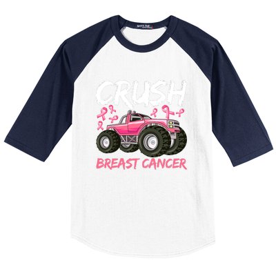 Truck Breast Cancer Awareness For Boys Baseball Sleeve Shirt