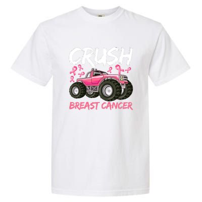 Truck Breast Cancer Awareness For Boys Garment-Dyed Heavyweight T-Shirt